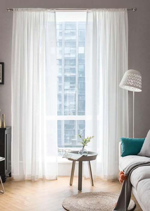 Pure White Elegant Sheer Curtains